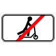 Дорожный знак 8.28 «Кроме лиц, использующих  для передвижения средства  индивидуальной мобильности» (металл 0,8 мм, I типоразмер: 300х600 мм, С/О пленка: тип А коммерческая)